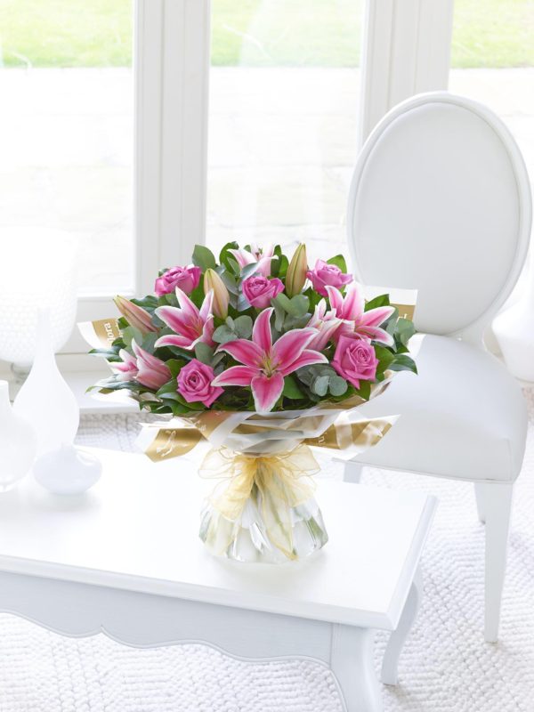 Pink Rose And Lily