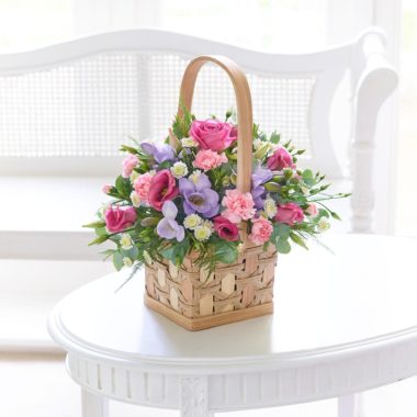 Cesta Perfumada Rosada Y Lila