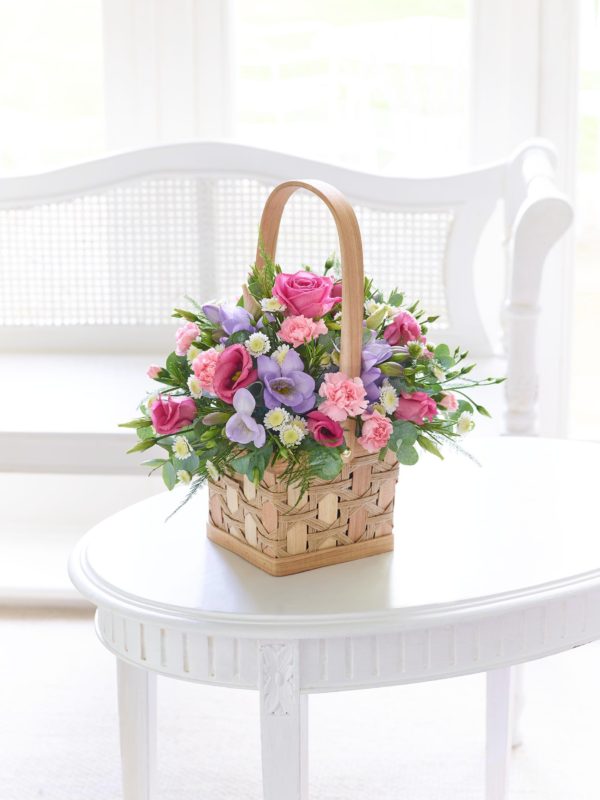 Cesta Perfumada Rosada Y Lila