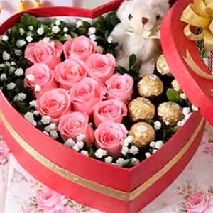Pink Rose Heart