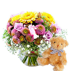 Morning Dew + Teddy bear