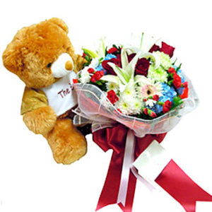 Teddy & Bouquet