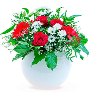 Joy in red and white