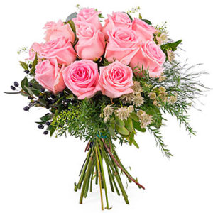 12 Short-stemmed Pink Ros