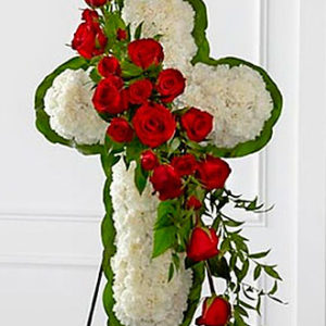 Floral Cross Easel