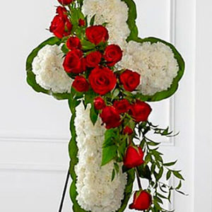Floral Cross Easel