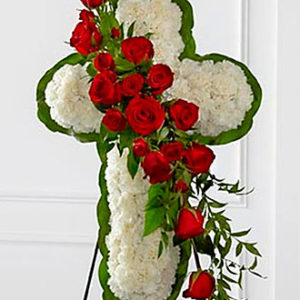 Floral Cross Easel
