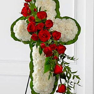 Floral Cross Easel