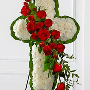 Floral Cross Easel