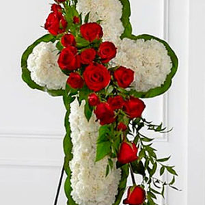 Floral Cross Easel
