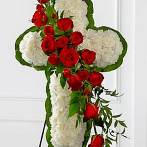 Floral Cross Easel