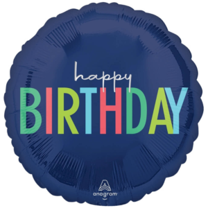 Globo 18" Modern Birthday Azul C/1