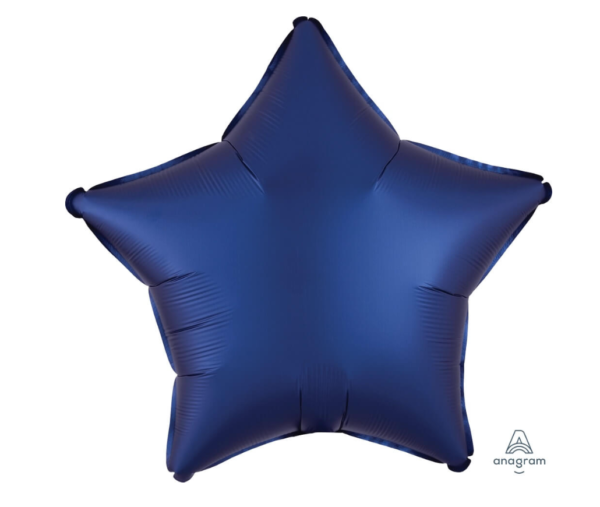 Globo 18" Estrella Azul Navy Mate C/1